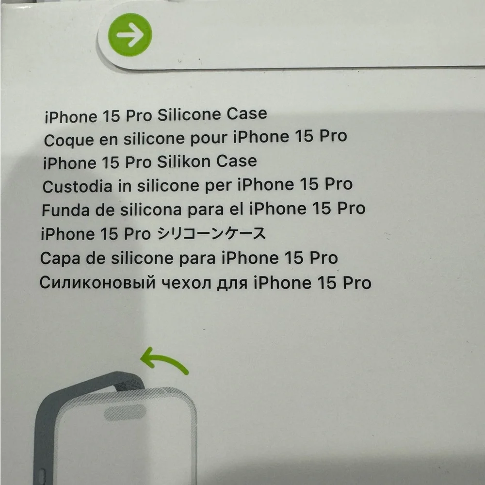 iPhone 15 Pro Silicone Case with MagSafe - Storm Blue. Used.